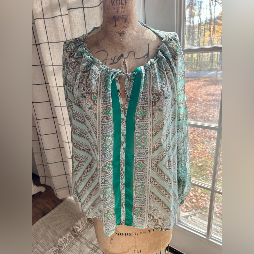 New York & Company Semi-Sheer Blouse